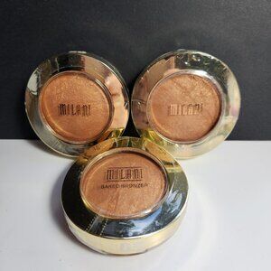 Milani Baked Bronzer 05 Soliel Lot of 3 for Eyes Face and Body Made in Italy